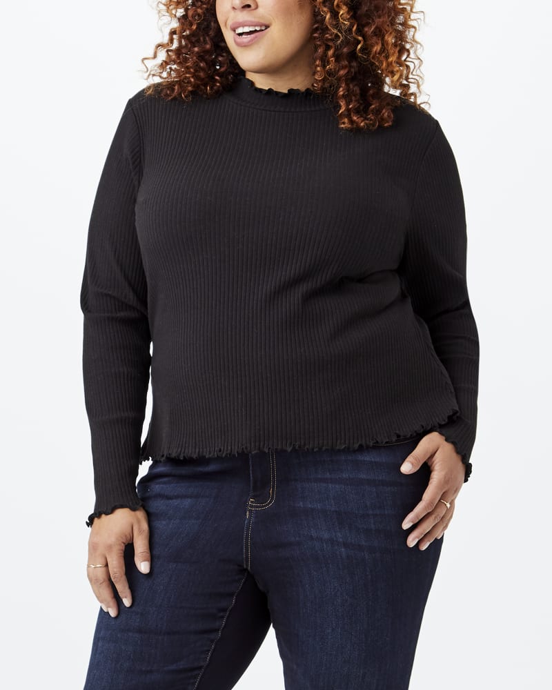 Front of plus size Maddy Ribbed Top by Meri Skye | Dia&Co | dia_product_style_image_id:145297
